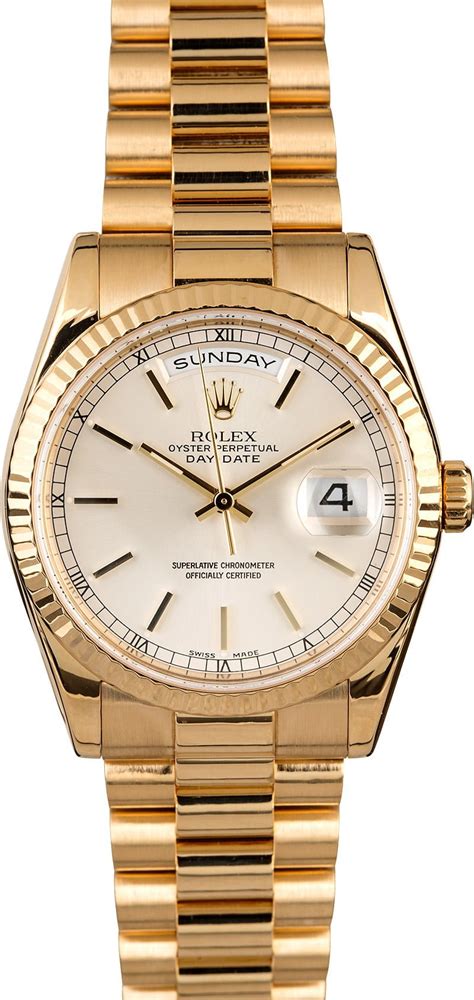 mens oyster dial gold day date rolex president for sale|rolex day date president 40mm.